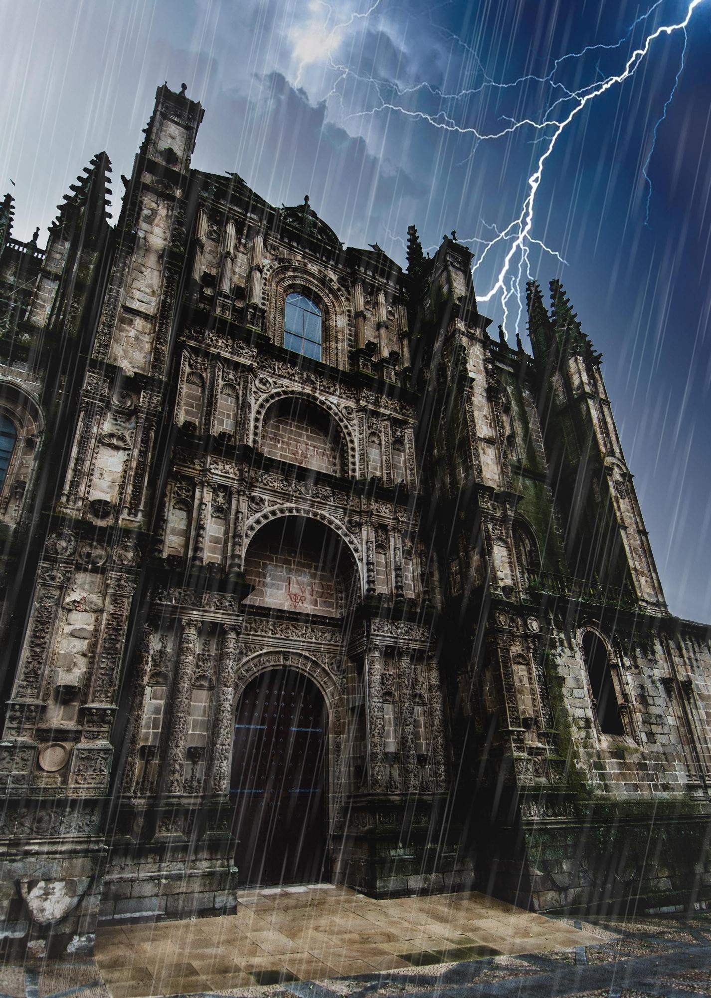 Imagen captada junto a la catedral de Plasencia.