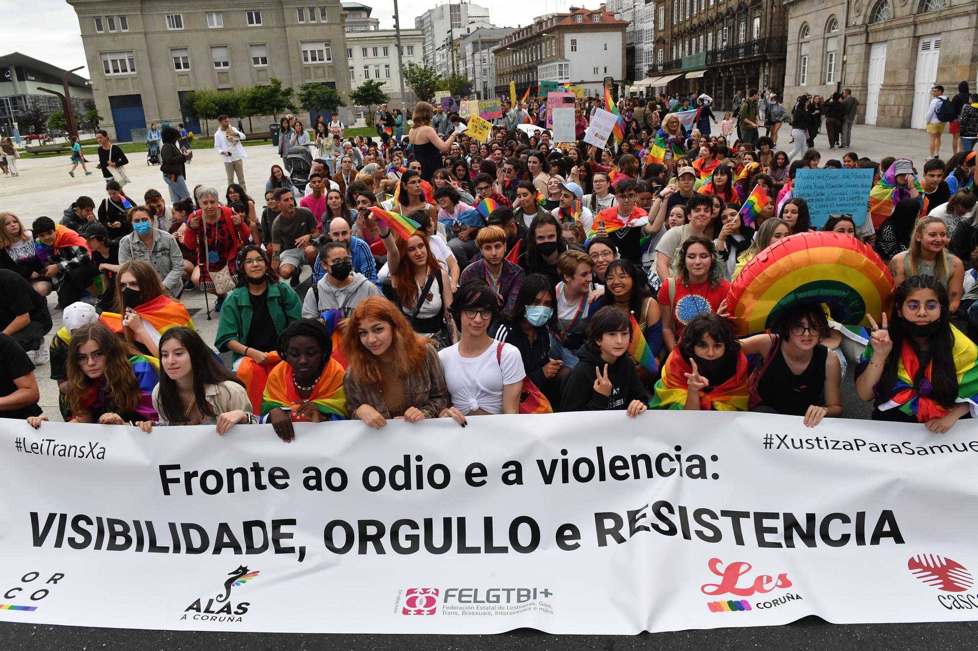 La manifestación del Orgullo LGBT recorre las calles de A Coruña