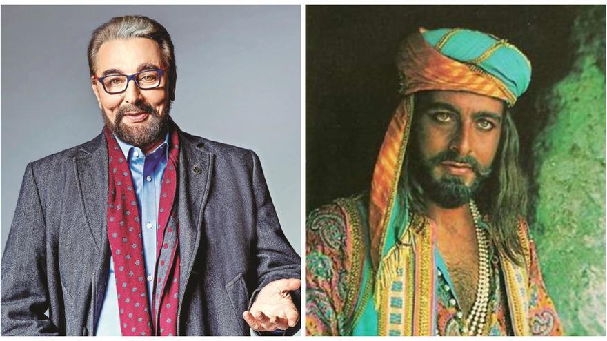 Kabir Bedi caracterizado a la derecha cmo Sandokán