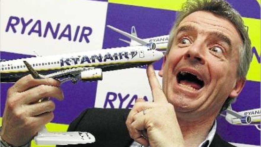 El president de la companyia irlandesa, Michael O&#039;Leary, ahir a Madrid |