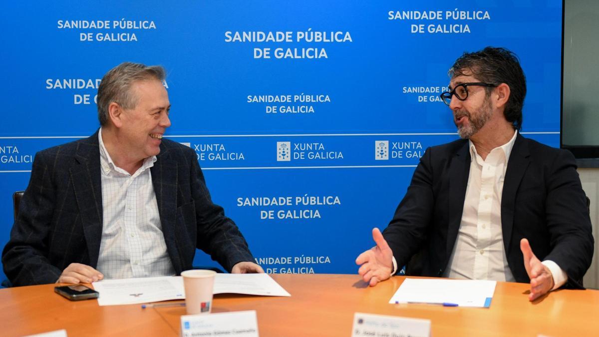 Antonio Gómez, esquerda, e Luís Oujo, este xoves.