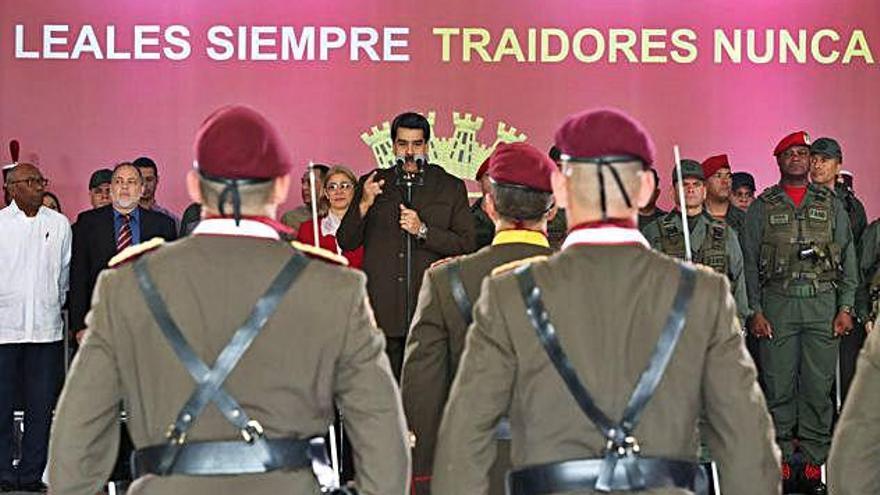 El president veneçolà, Nicolás Maduro, en un acte amb la Guàrdia Nacional a Caracas.