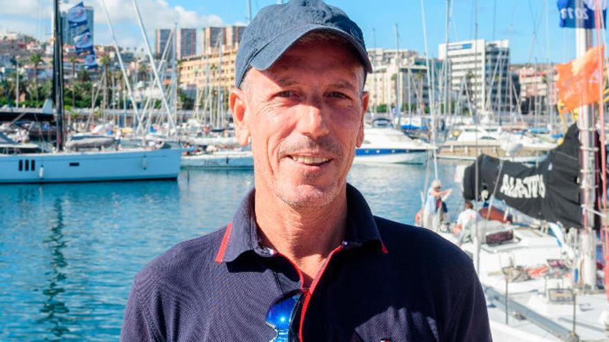 Pedro Mújica Quevedo, en el Muelle Deportivo, en la salida de la ARC de 2018.