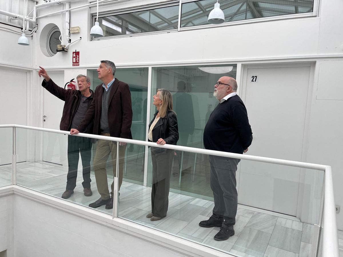 El alcalde de Badalona, Xavier Garcia Albiol, visita las instalaciones del Conservatori de Música municipal, recién reformado