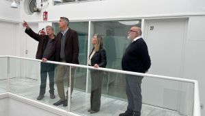 El alcalde de Badalona, Xavier Garcia Albiol, visita las instalaciones del Conservatori de Música municipal, recién reformado