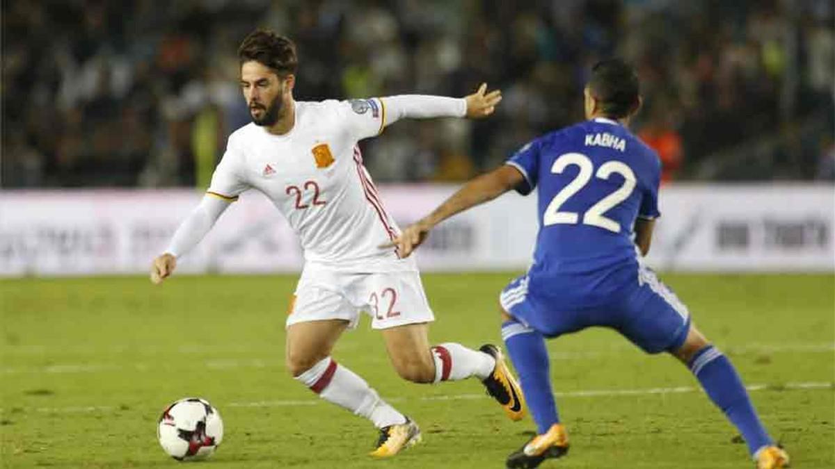 Isco jugó con España ante Israel