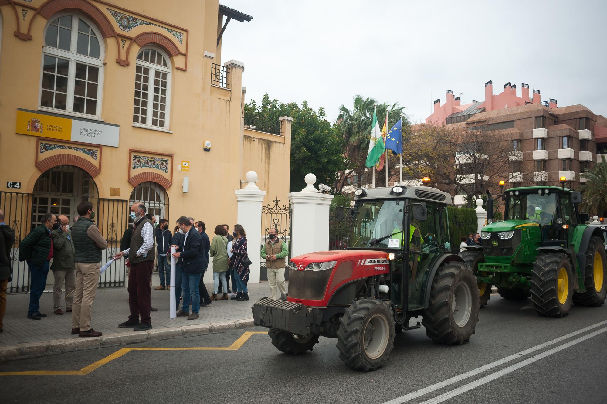 Los agricultores malagueños protestan contra la reforma del PAC