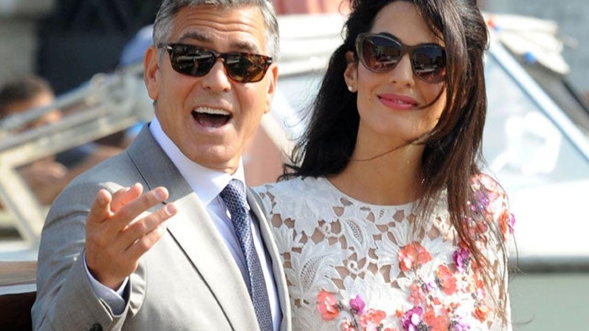 Los Clooney siguen celebrando su boda
