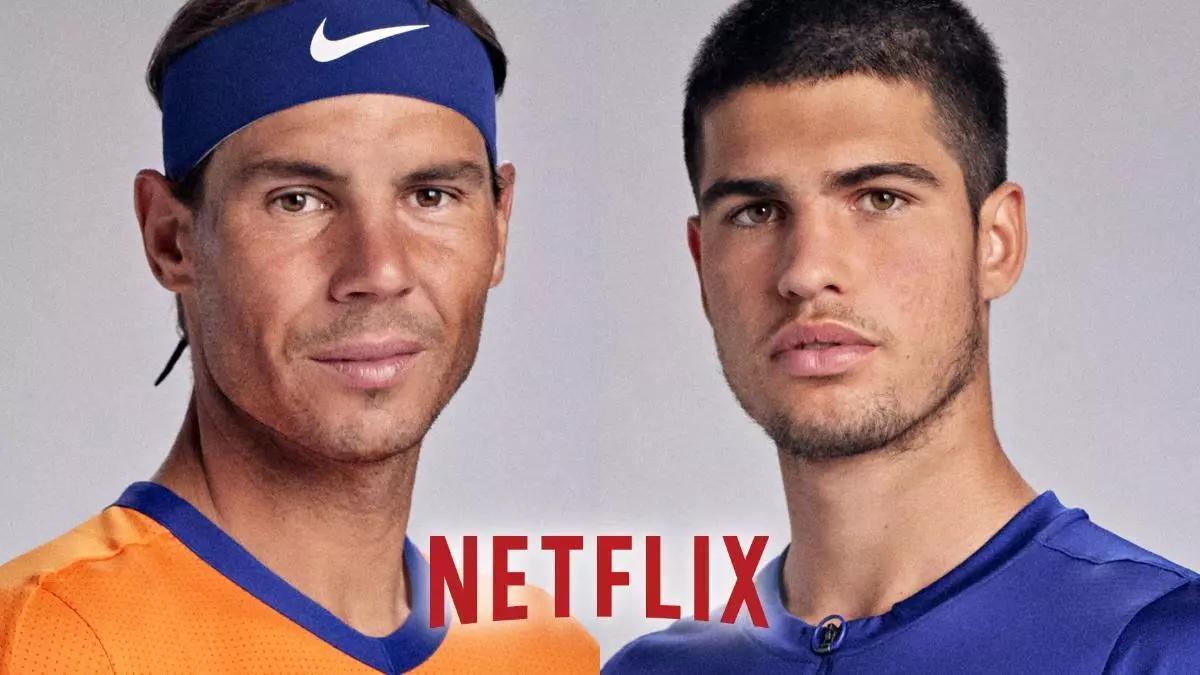 Rafa Nadal y Carlos Alcaraz, los jugadores de 'El slam de Netflix'.