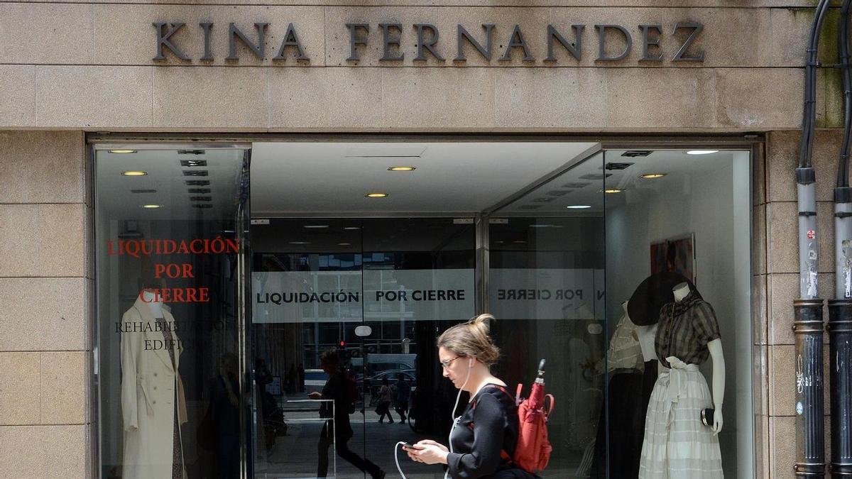 Antigua tienda de Kina Fernández en la calle Real de A Coruña.