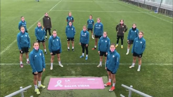 El Athletic de Bilbao y todos los equipos de la Liga Iberdrola participan en la campaña  del Dïa Mundial contra el cáncer de mama.