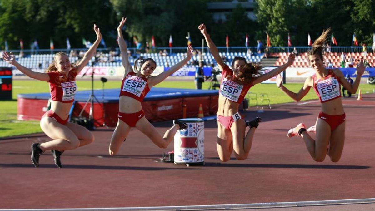 El 4x100 femenino hizo historia en Tallin