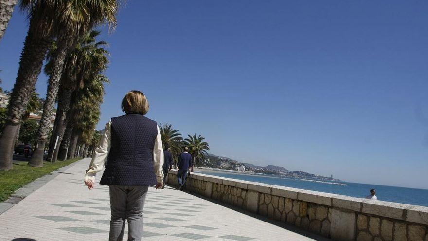 Paseo marítimo en Málaga.