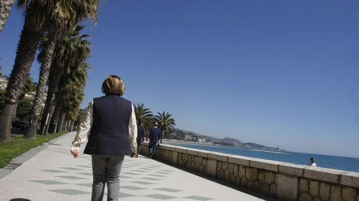 Paseo marítimo en Málaga.