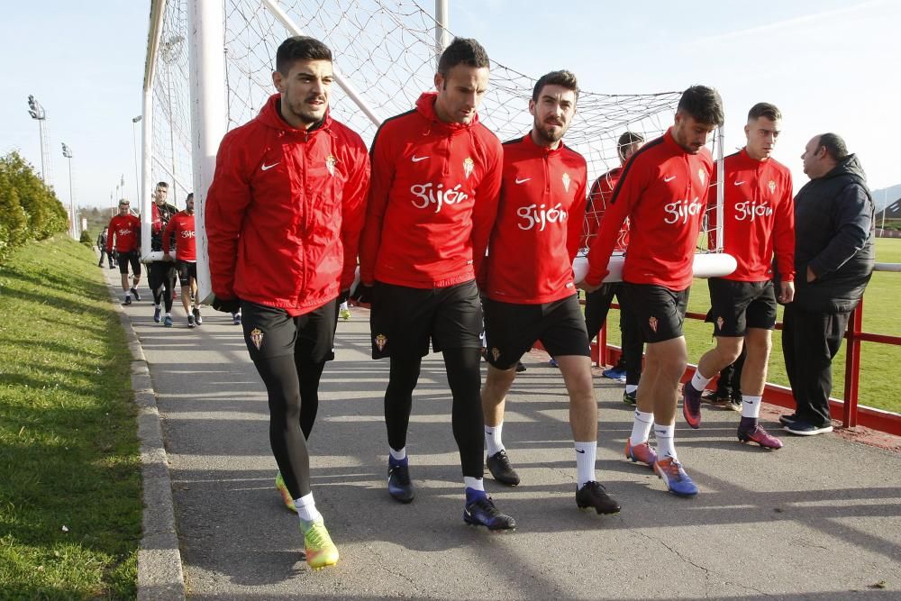 Entrenamiento del Sporting en el segundo día del año