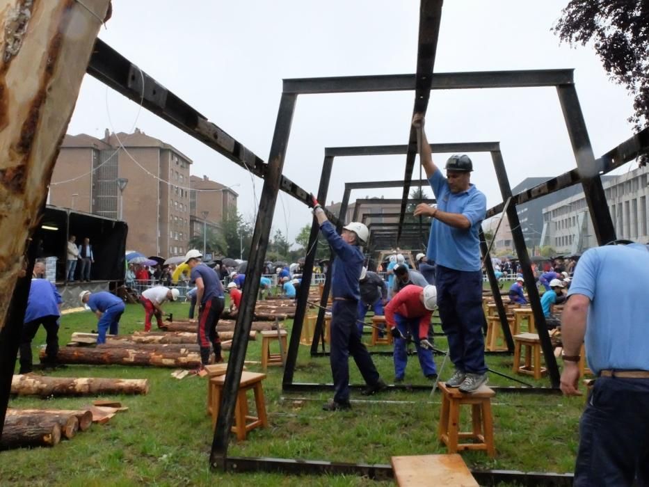 XXVIII Concurso Nacional de Entibadores Mineros en las fiestas de San Juan de Mieres