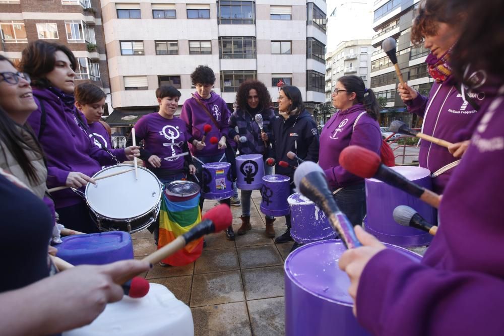 La batucada recorrió las calles del centro de Vigo