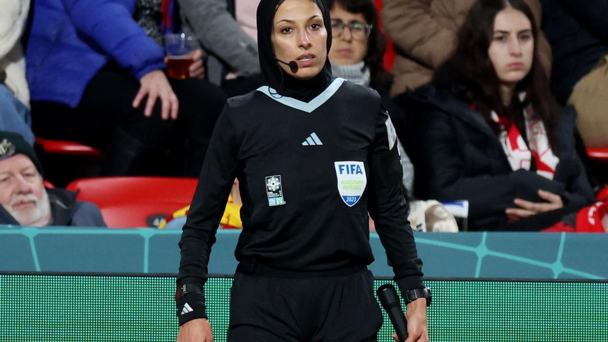 Heba Saadieh, durante el China-Inglaterra de este Mundial 2023.