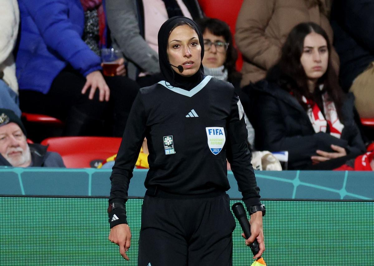 Heba Saadieh, durante el China-Inglaterra de este Mundial 2023. Heba Saadieh, durante el China-Inglaterra de este Mundial 2023.