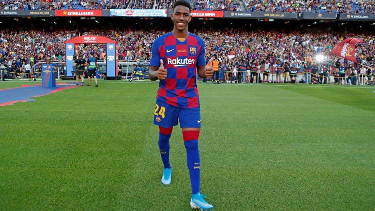 Júnior, durante la presentación del Gamper