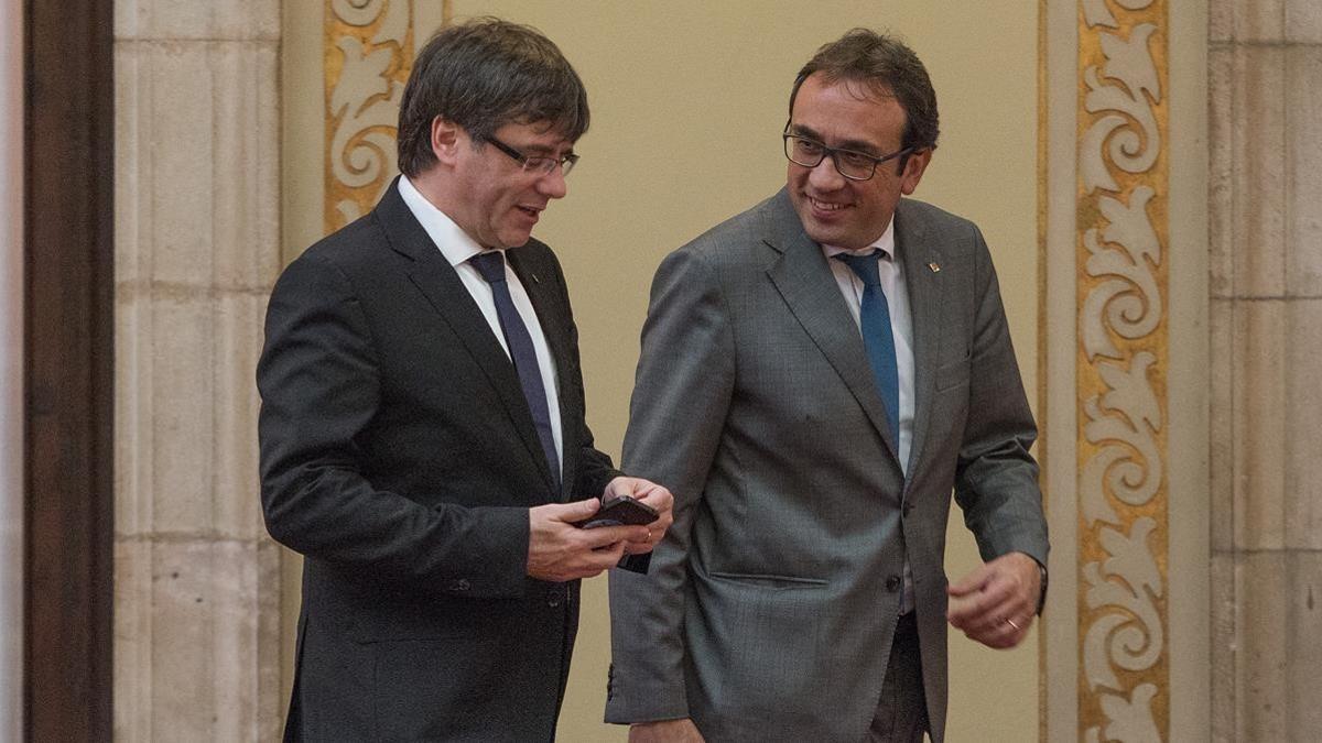 Puigdemont y Rull, el pasado julio, en Barcelona.