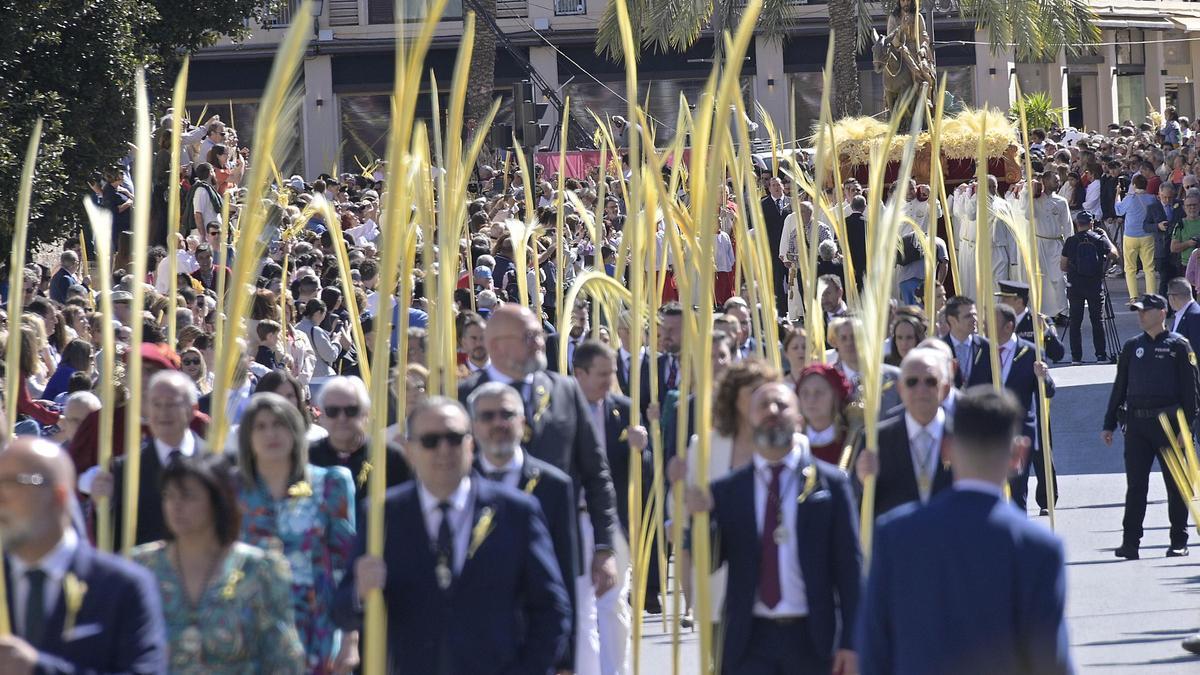 La procesión de Domingo de Ramos celebrada el año pasado.