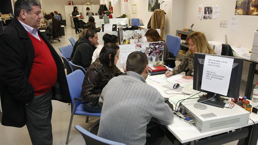 Oficinas del Registro Civil de Málaga en 2013.