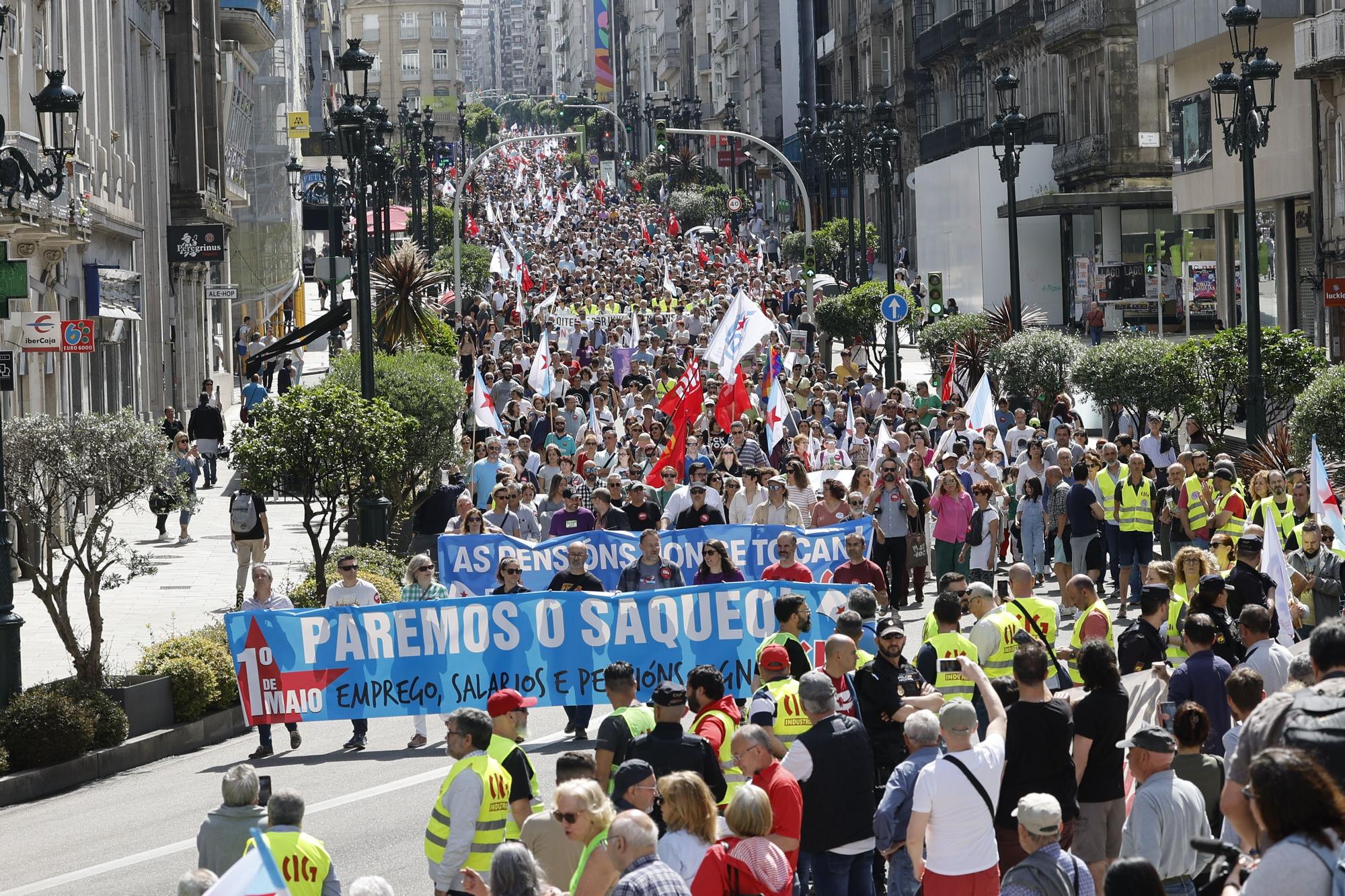 Primero de Mayo: las manifestaciones del Día del Trabajo toman Vigo