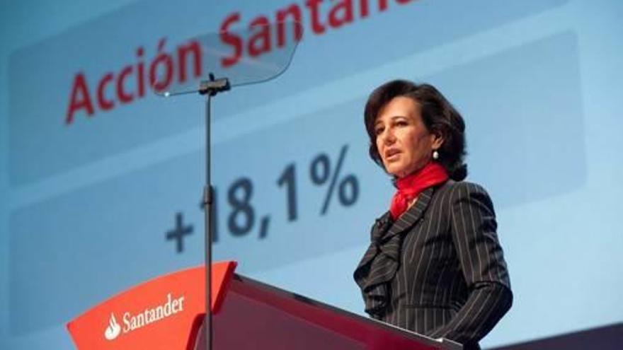 La presidenta del Santander, Ana Botín, ayer.