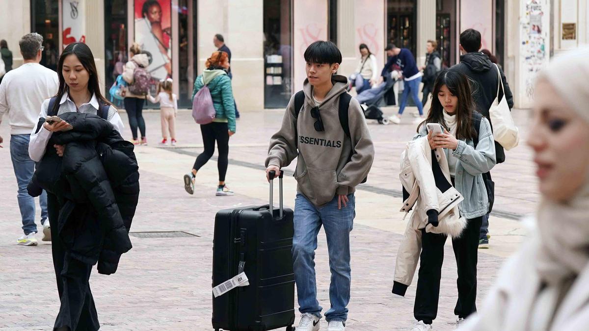 Turistas en el Centro de Málaga.