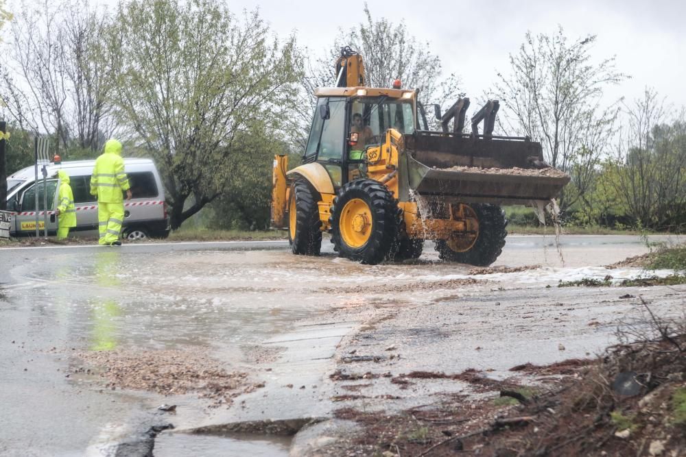 Destrozos en El Comtat por el temporal