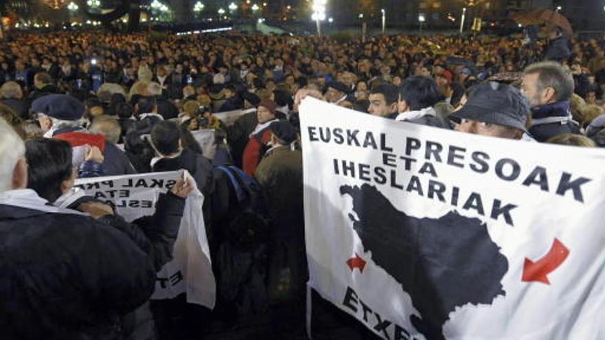 Marcha por el retorno de los presos terroristas al País Vasco.