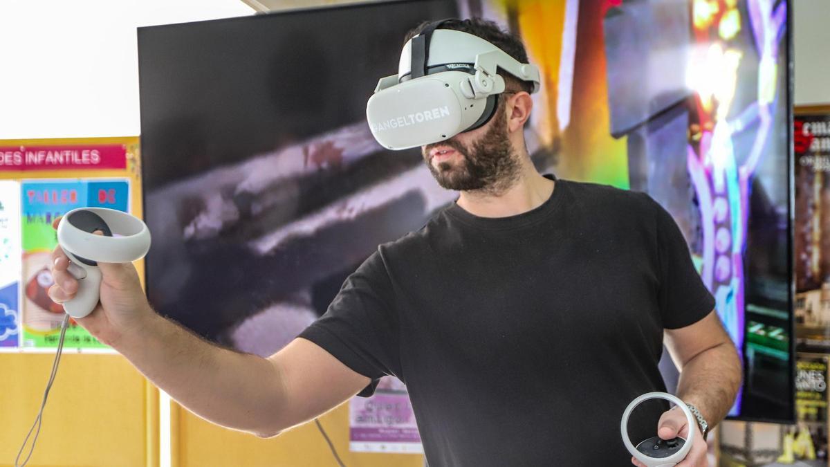 En el hall del edificio se pudo disfrutar de arte digital en vivo realizado por el artista urbano Ángel Toren.
