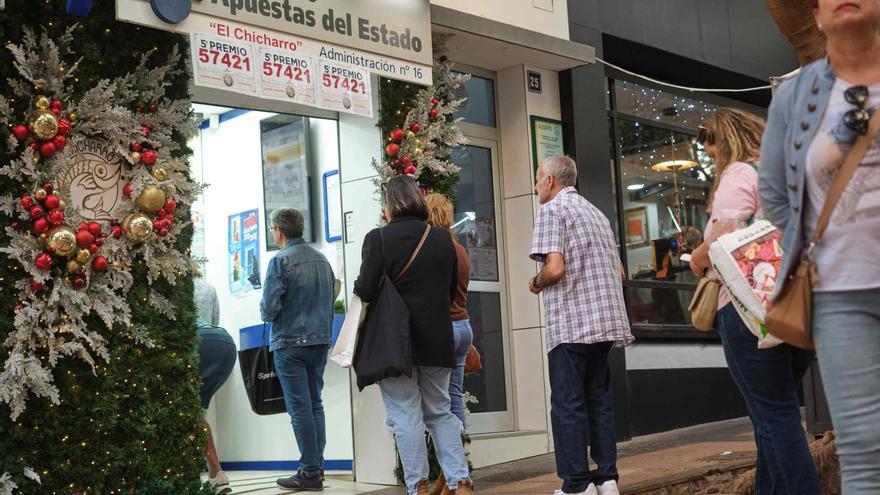 Canarias, de nuevo a la cola del gasto en Lotería de Navidad.