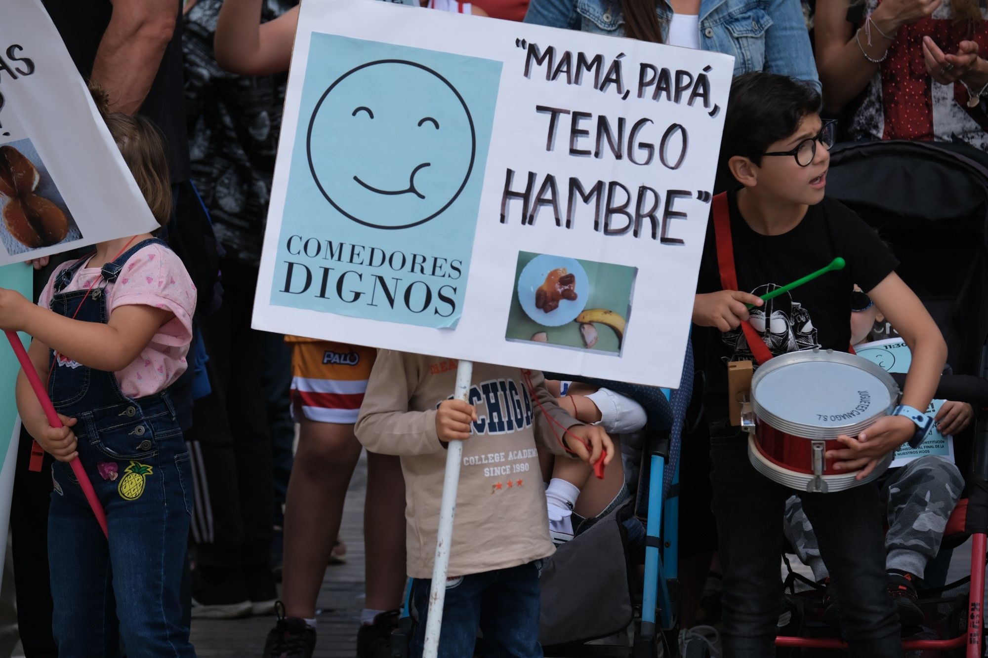 Protestas en Málaga por el servicio de comedor escolar