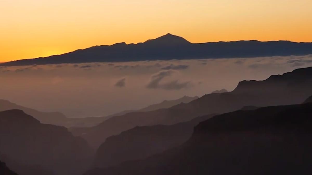Espectacular 'timelapse' de la puesta de sol desde la cumbre de Gran Canaria