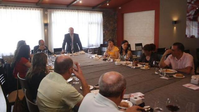 Dalmacio Lumbreras durante la presentación del restaurante «Vivir el Vino»