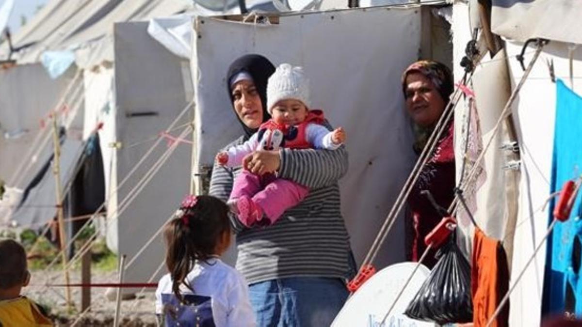 Refugiados sirios en un campo de refugiados de Osmaniye (Turquía), el 15 de diciembre.