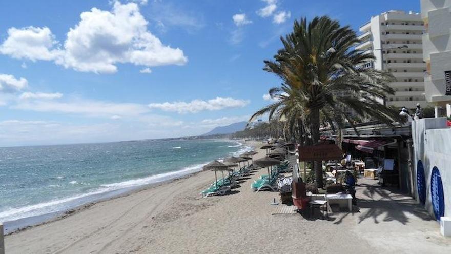 Imagen de la playa de La Fontanilla de Marbella.