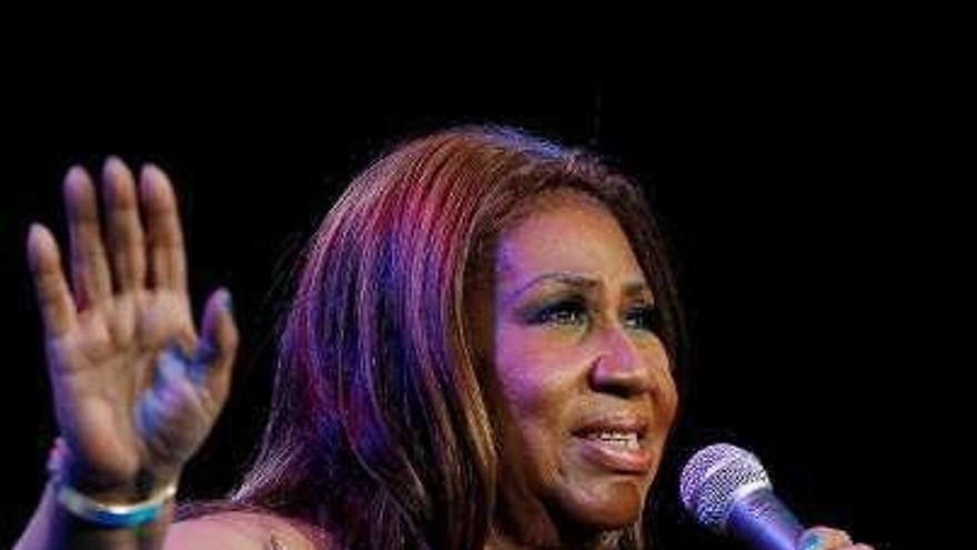 Aretha Franklin en una actuación.