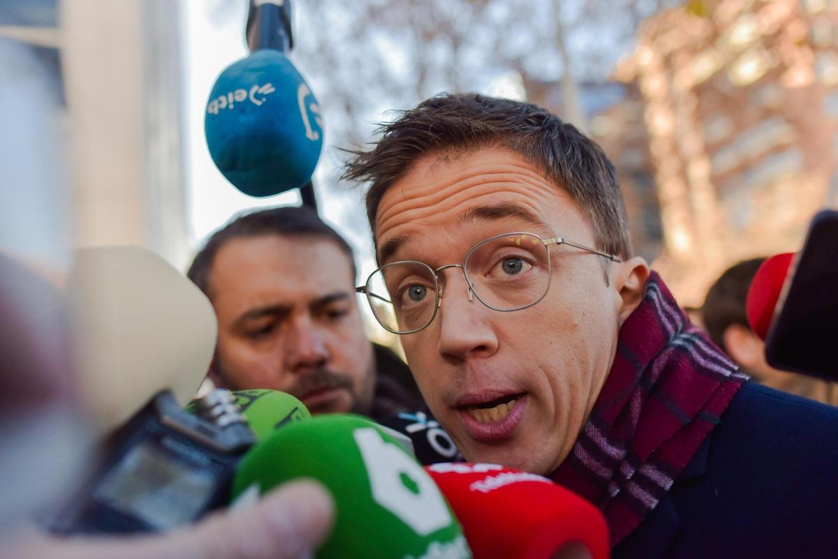 El ex portavoz de Sumar en el Congreso Iñigo Errejón llegaba a declarar a los juzgados de Plaza de Castilla, el pasadpo 16 de enero de 2025, en Madrid