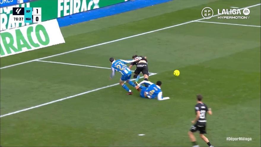 El CTA reconoce que hubo penalti sobre Chupete en Riazor: "Error claro y manifiesto del árbitro"