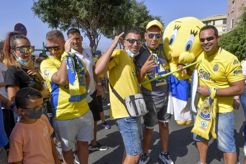 Ambiente durante el derbi en el Estadio de Gran Canaria