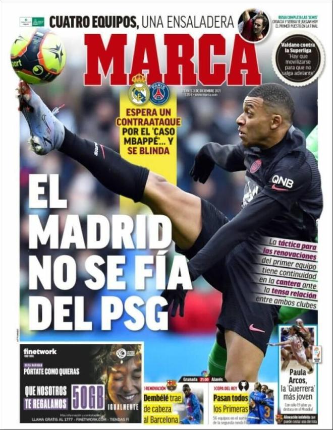 Las portadas del día de la prensa deportiva