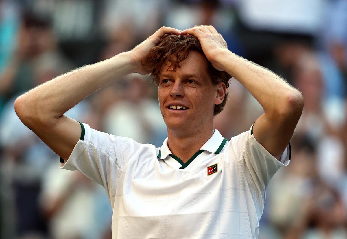 El tenista italiano Jannik Sinner, en la final de Wimbledon