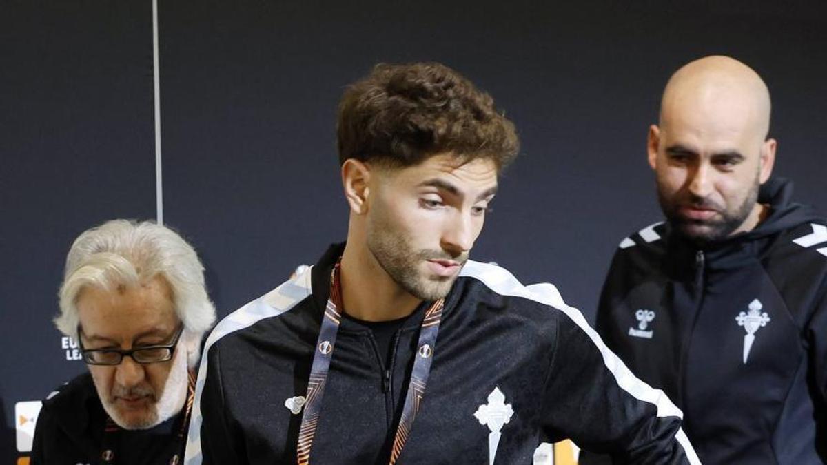 Javi Rueda, a la conclusión de la rueda de prensa.