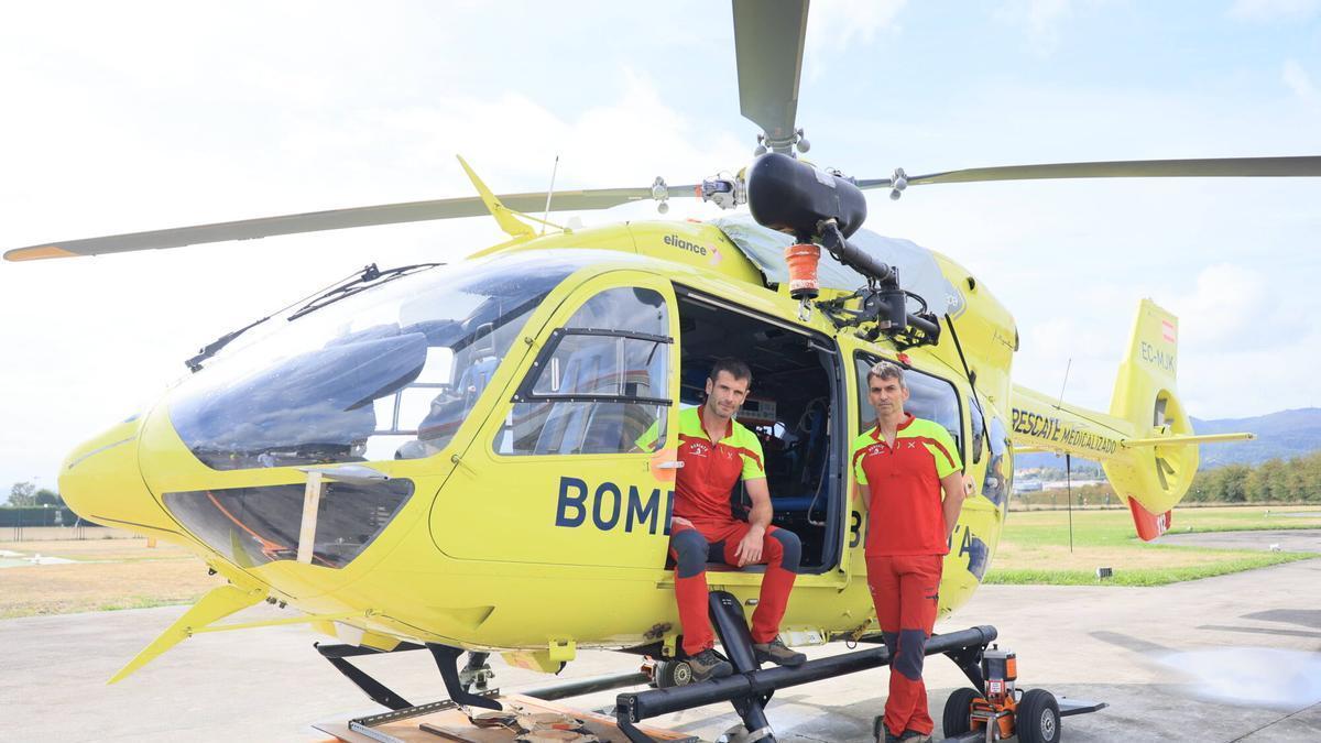 El Sepa bate récord de rescates con el helicóptero medicalizado: así trabaja el Grupo de Rescate con base en La Morgal