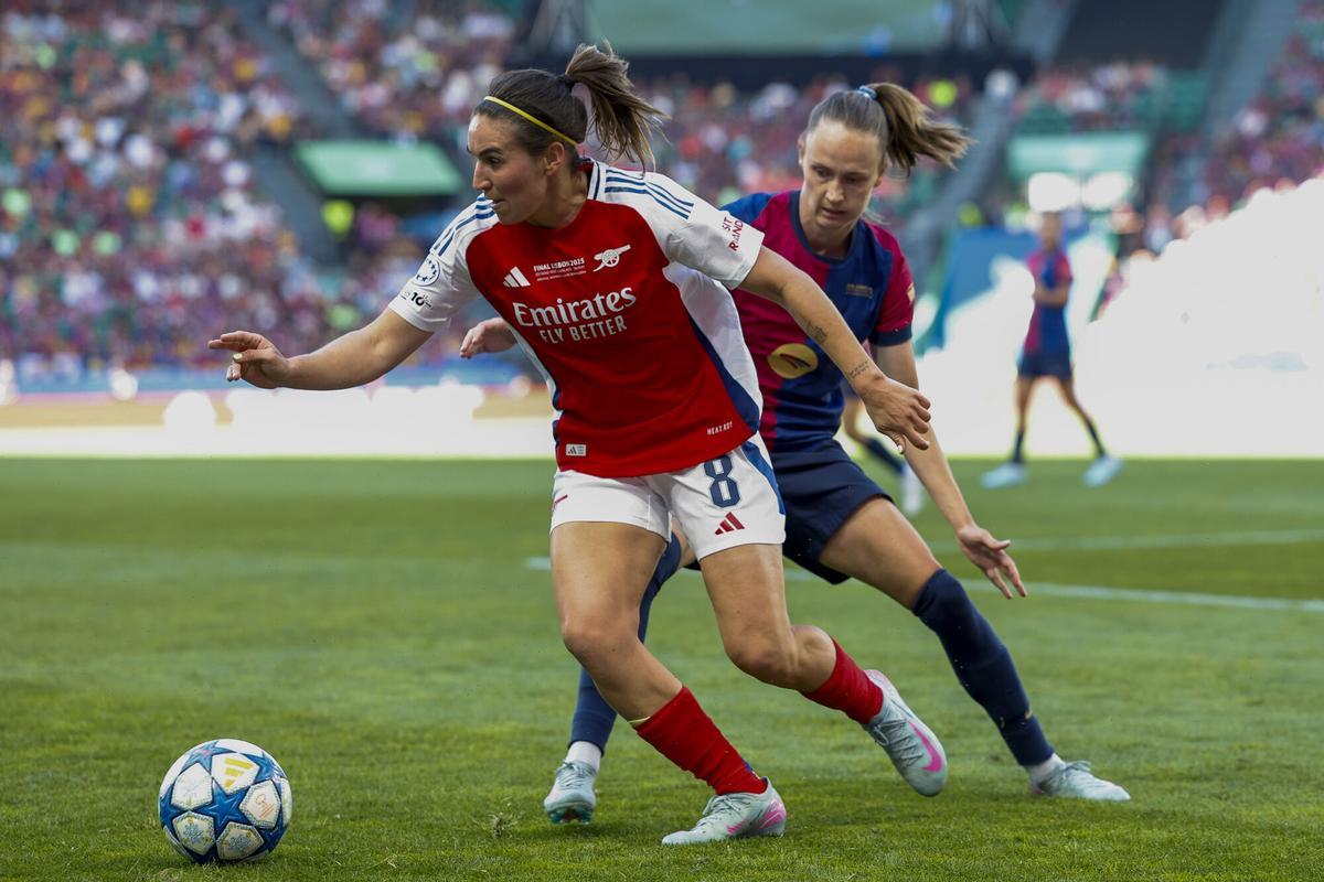 Mariona, en la final de la Champions entre Arsenal y Barça