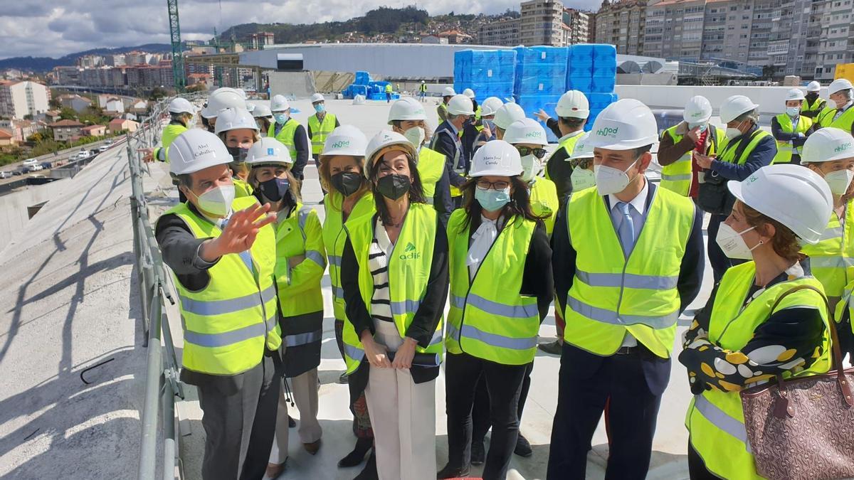 Visita de Isabel Pardo de Vera a las obras de Vialia en 2021.