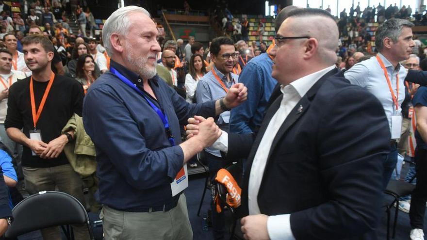 Pablo de Amallo y Diego Epifanio, al terminar el partido en el Coliseum.